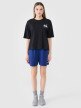 Damski t-shirt oversize z nadrukiem 4F 4FWSS25TTSHF1996 - czarny