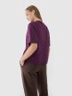 Damski t-shirt oversize z nadrukiem 4F 4FWSS25TTSHF1996 - fioletowy