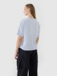 Damski t-shirt oversize z nadrukiem 4F 4FWSS25TTSHF1996 - niebieski