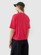 Damski t-shirt oversize z nadrukiem 4F 4FWSS25TTSHF1996 - różowy
