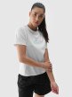 Damski t-shirt z nadrukiem 4F 4FRSS24TTSHF2544 - biały