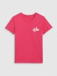 Damski t-shirt z nadrukiem 4F 4FRSS25TTSHF2693 - różowy