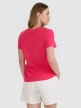 Damski t-shirt z nadrukiem 4F 4FRSS25TTSHF2693 - różowy