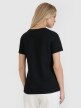 Damski t-shirt z nadrukiem 4F 4FRSS25TTSHF2693 - czarny
