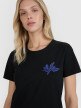 Damski t-shirt z nadrukiem 4F 4FRSS25TTSHF2693 - czarny