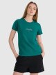 Damski t-shirt z nadrukiem 4F 4FRSS25TTSHF2780 - turkusowy