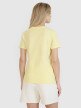 Damski t-shirt z nadrukiem 4F 4FRSS25TTSHF2786 - żółty