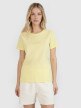 Damski t-shirt z nadrukiem 4F 4FRSS25TTSHF2786 - żółty