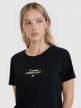 Damski t-shirt z nadrukiem 4F 4FRSS25TTSHF2786 - czarny