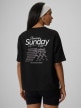 mini: Damski t-shirt z nadrukiem 4F 4FRSS26TTSHF3794 - czarny (1)