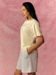 mini: Damski t-shirt z nadrukiem 4F 4FRSS26TTSHF3848 - kremowy (3)