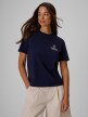 mini: Damski t-shirt z nadrukiem 4F 4FRSS26TTSHF4021 - granatowy (1)