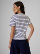 mini: Damski t-shirt w paski 4F 4FRSS26TTSHF4023 - biały (4)