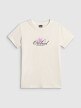 mini: Damski t-shirt z nadrukiem 4F 4FRSS26TTSHF4028 - biały (5)