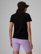 mini: Damski t-shirt z nadrukiem 4F 4FRSS26TTSHF4028 - czarny (4)