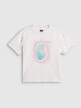 mini: Damski t-shirt z nadrukiem 4F 4FRSS26TTSHF4536 - biały (1)