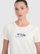 Damski t-shirt z nadrukiem 4F 4FWAW25TTSHF2713 - biały