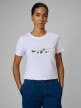  4F Damski tshirt z nadrukiem 4F 4FWSS26TTSHF2775  biały Biały