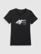 mini: Damski t-shirt z nadrukiem 4F 4FWSS26TTSHF2775 - czarny (5)