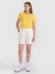 Damski t-shirt z nadrukiem 4F 4FRSS25TTSHF2693 - żółty