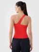 Damski top asymetryczny 4F 4FRSS25TSLEF222 - czerwony