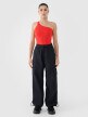 Damski top asymetryczny 4F 4FRSS25TSLEF222 - czerwony