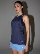Damski top do biegania 4F 4FWSS25TFSLF427 - granatowy