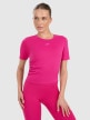  4F Damski crop top do jogi i pilatesu 4F 4FWAW25TFTSF1524  różowy Różowy