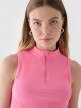 mini: Damski top slim basic 4F 4FRAW24TSLEF182 - różowy (2)