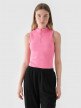  4F Damski top slim basic 4F 4FRAW24TSLEF182  różowy Różowy