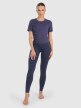mini: Damskie legginsy do jogi i pilatesu 4F 4FRAW25TFTIF451 - granatowe (1)