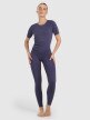 4F Damskie legginsy do jogi i pilatesu 4F 4FWAW25TFTIF369  niebieskie Niebieski