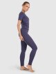 Damskie legginsy do jogi i pilatesu 4F 4FWAW25TFTIF369 - niebieskie