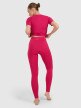 Damskie legginsy do jogi i pilatesu 4F 4FWAW25TFTIF369 - różowe