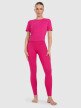 Damskie legginsy do jogi i pilatesu 4F 4FWAW25TFTIF369 - różowe