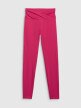 Damskie legginsy do jogi i pilatesu 4F 4FWAW25TFTIF369 - różowe