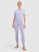 Damskie legginsy do jogi i pilatesu 4F 4FWAW25TFTIF369  - fioletowe
