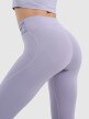 Damskie legginsy do jogi i pilatesu 4F 4FWAW25TFTIF369  - fioletowe