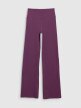 Damskie legginsy do jogi z rozszerzanymi nogawkami 4F 4FWSS25TFTIF324 - fioletowe