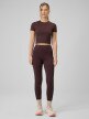 mini: Damskie legginsy dzianinowe 4F 4FRSS26TTIGF323 - brązowe (15)