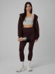 mini: Damskie legginsy dzianinowe 4F 4FRSS26TTIGF323 - brązowe (1)