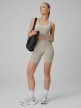mini: Damskie legginsy kolarki treningowe 4F 4FWSS26TFSTF109 - beżowe (5)