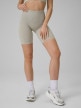 mini: Damskie legginsy kolarki treningowe 4F 4FWSS26TFSTF109 - beżowe (2)