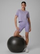 mini: Damskie legginsy krótkie treningowe 4F 4FWSS26TFSTF071 - fioletowe (1)