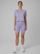 mini: Damskie legginsy krótkie treningowe 4F 4FWSS26TFSTF071 - fioletowe (6)