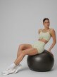 mini: Damskie legginsy krótkie treningowe 4F 4FWSS26TFSTF072 - zielone (5)