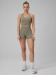 mini: Damskie legginsy krótkie treningowe 4F 4FWSS26TFSTF086 - khaki (7)