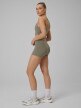 mini: Damskie legginsy krótkie treningowe 4F 4FWSS26TFSTF086 - khaki (3)