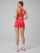 mini: Damskie legginsy krótkie treningowe 4F 4FWSS26TFSTF086 - czerwone (8)