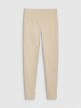 Damskie legginsy treningowe 4F 4FRAW25TFTIF445 - beżowy